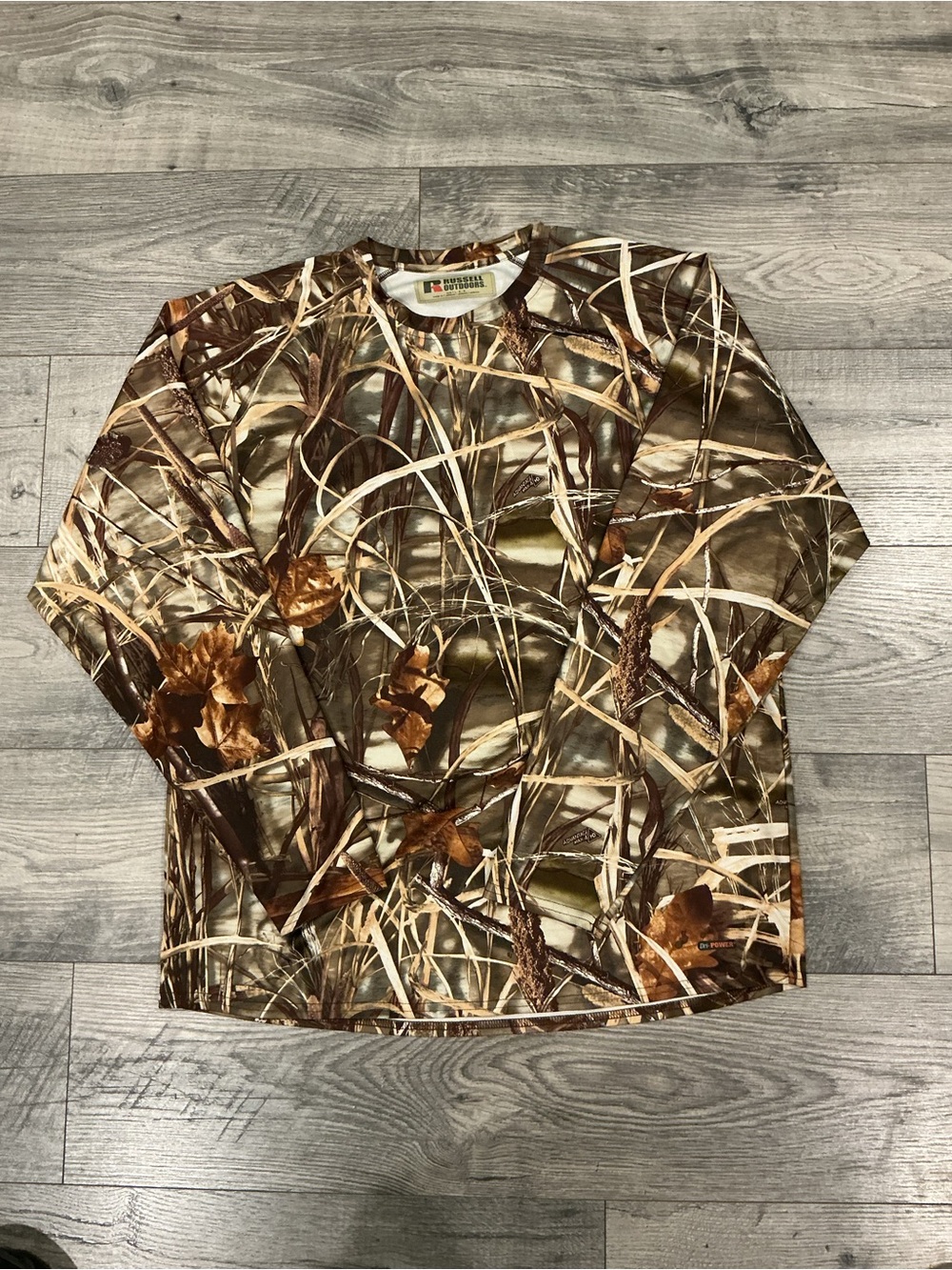 Russell Athletic Long Sleeve Camo Crewneck - Brown/Green